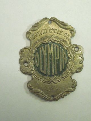 Vintage Century Cycle Co.  Olympia Usa Bicycle Head Badge Emblem