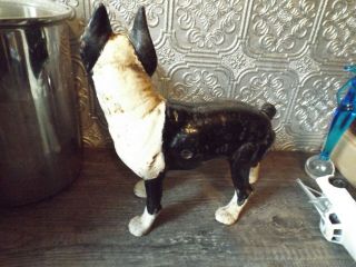 RARE Vintage Hubley Cast Iron Boston Terrier / Bull Dog Doorstop Statue 10 X 9 3