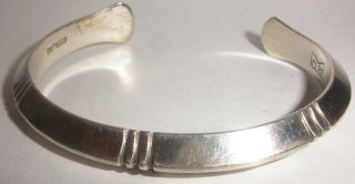 Vintage Sterling Silver Cuff Bracelet Navajo Clbz Mitchell Calabaza