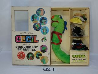 Vintage Cecil And His Disguise Kit By Mattel Beany & Cecil Rare Serpent