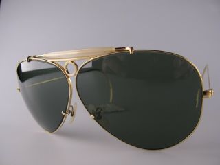 Vintage B&l Ray Ban Shooter 1/10 12k Gold Filled Sunglasses Coil Arm
