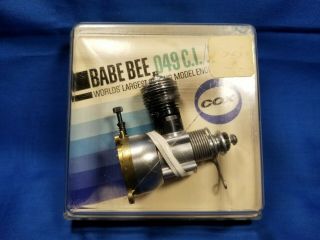 Vintage 1956 Cox 049 Babe Bee Model Glow Cl/uc Engine W/ Jewel Case Box