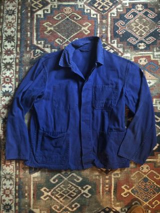 Vintage 1950’s Hbt French Chore Coat,  Work Jacket