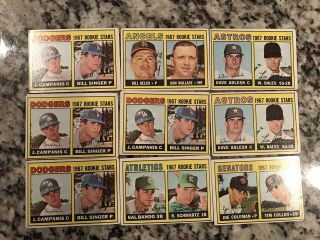 (156) 1967 Topps Vintage Baseball Starter Partial Complete Set Willie Mays Auto 7