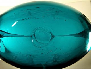 Ultra Rare BLENKO Glass Large Peacock / Blue Pouch Vase 534 Winslow Anderson 9