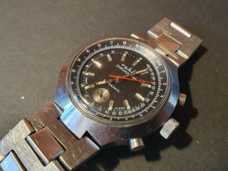 Ruhla Chronograf Chronograph Vintage Watch Gdr German Telemetre