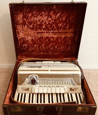 Vintage Piano Accordion By Frontalini