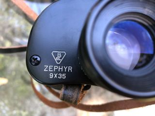 Vintage Bausch & Lomb Zephyr 9X35 Binoculars - Case and Box 7
