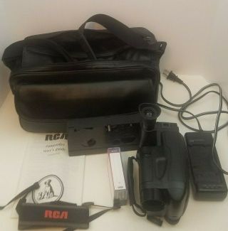 Vintage Rca Small Wonder Vhs - C Camcorder Cc641 With Vhs - C Adapter