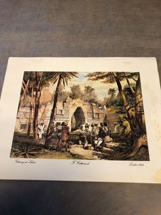 Vintage Art Prints by Frederic Catherwood Five Count Titled London 1844 3