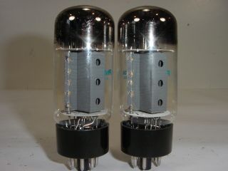 2 Vintage NOS Sylvania EL34 6CA7 Big Fat Bottle OO Matched Amplifier Tube Pair 1 4
