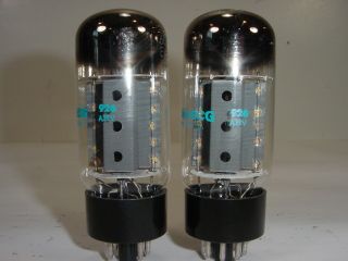 2 Vintage NOS Sylvania EL34 6CA7 Big Fat Bottle OO Matched Amplifier Tube Pair 1 5