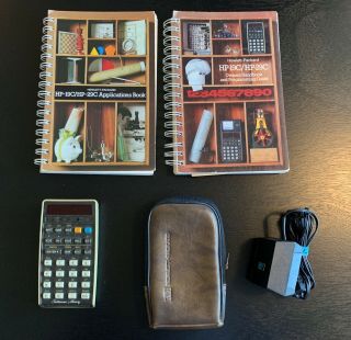 Vintage Hewlett - Packard 29c Calculator –– With Charger,  Case,  And Manuals