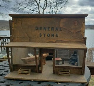 Vintage Dollhouse General Store Room Box 1:12 Scale With Accessories