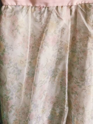 VTG Dorissa Of Miami Girl ' s Floral Dress Sheer Long Sleeve Long Ruffle Size 10 4