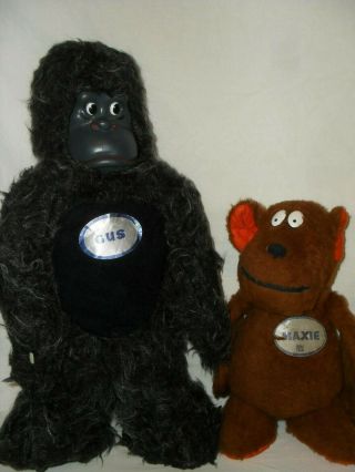 Vintage The Rushton Company Gus Gorilla and Maxie Monkey Plush RARE HTF 2