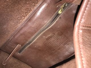 Vintage Coach Brown Leather Book Bag Daypack Backpack 9943 3