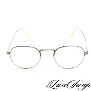 Rare Vintage Oliver Peoples La Silver Filagree Etched Op - 48 P Spectacles Glasses