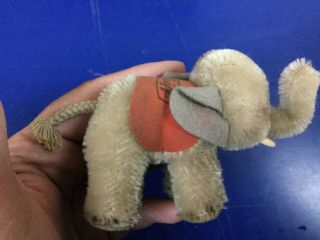 Vintage Miniature Steiff Elephant 75th Anniversary 3”Excellent ID RARE 3