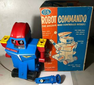 Vintage Robot Commando,  Box 1961 Ideal Toy Co.  Made in U.  S.  A WOW 2