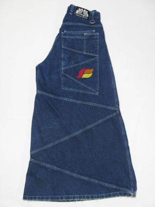 Vintage 90s Kikwear Denim Phat Pants 48 " Wide Leg Raver Skater Jeans Jnco 34x30