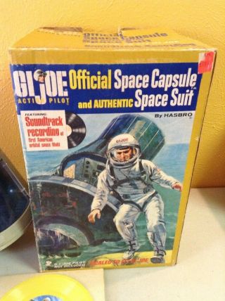 Vintage 1960 ' s GI Joe Official Space Capsule Set w/ Record & Box 2