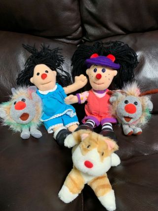Big Comfy Couch Molly,  Dust Bunnies,  Loonette The Clown,  Plush Set 5 Vintage 1997