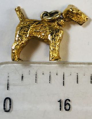 Vintage 14 Kt Yellow Gold Ladies Schnauzer Dog Charm 3