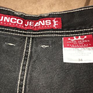 RARE Vintage 90 ' s JNCO Jeans Skater Shorts Men ' s 34 Black Red Dragon EUC 6
