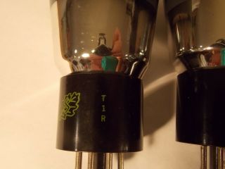 2 Vintage Sylvania 6L6G Vacuum Tubes Smoked Glass Matching Codes Very Good 3