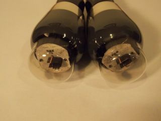 2 Vintage Sylvania 6L6G Vacuum Tubes Smoked Glass Matching Codes Very Good 6