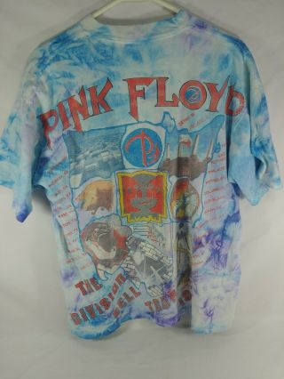 Vintage 1994 Pink Floyd The Division Bell Tour Tie Dye T Shirt XL 5