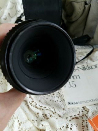 Vtg.  Nikon FM 35mm SLR Film Camera 3 Lenses Nikkor 55mm F/3.  5,  Tamron,  Promura 2