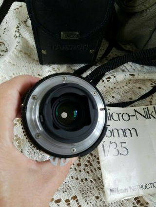 Vtg.  Nikon FM 35mm SLR Film Camera 3 Lenses Nikkor 55mm F/3.  5,  Tamron,  Promura 4