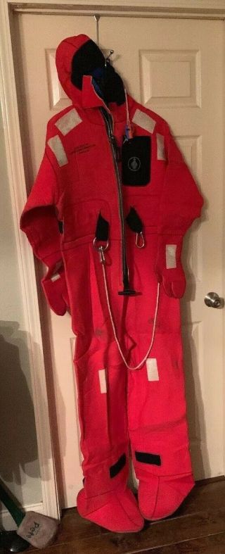 Vintage Imperial Uscg Solas Approved 1409 - A3 Adult Universal Immersion Suit 7 - 90