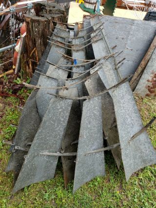 8ft A - 702 & A - 602 Aermotor Windmill Sail Fan 3 Blade Sections Vintage