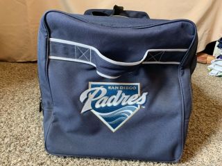 Vintage San Diego Padres Team Issued Game Navy Equipment Duffle Travel Bag