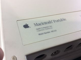 Apple Vintage Macintosh Portable M5120 w/Mouse and Case  - DG 7