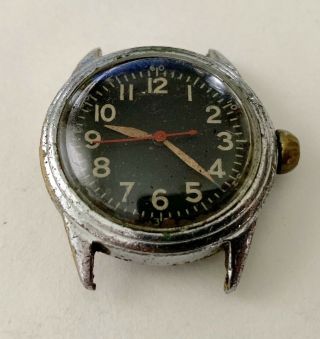 Vintage Wwii Era Military Issue Elgin Type A - 11 Af43 Black Dial Watch 94 - 27834