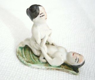 Antique Vintage Porcelain Erotica Chinese Netsuke Statue Figurine No Damage