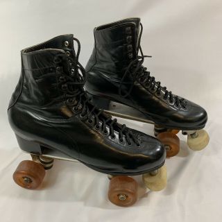 Vintage Chicago Custom Roller Skates W/czechoslovakia Boots Mens Size 10