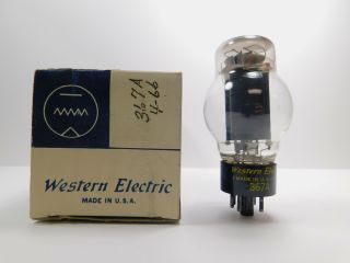 Western Electric 367a Vintage Vacuum Tube Black Plate D Getters Nos (test 92)