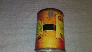 rare oil can gilmore lion head motor oil 1 lb grease can 3