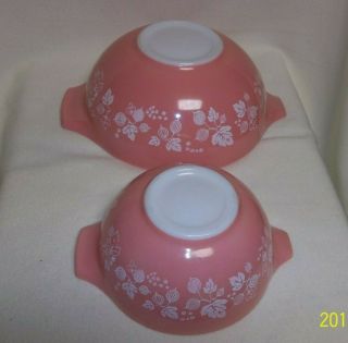 Vintage Pyrex Nesting Bowls - Pink Gooseberry Cinderella Set Of 2 - 442,  444