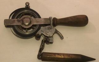 Vintage Lufkin Little Joe Mechanical Plumb Brass Bob Oil Gauging Tool Gauge
