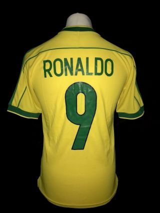 Brazil 1998 World Cup Final Vintage Football Shirt - Ronaldo -