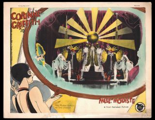 Mlle.  Modiste 1926 Lost Silent Film Vintage Color Lobby Card Corrine Griffith