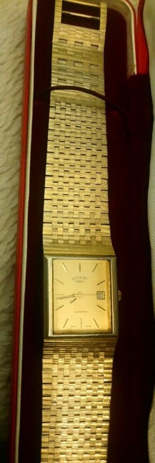 VINTAGE GENTS ROTARY DRESS WATCH WITH DATE AT 3 OCLOCK 2