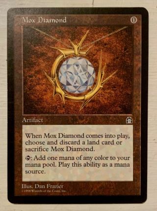 Mox Diamond Mtg Magic The Gathering Rare Artifact Card Deck