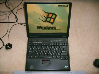 Vintage IBM ThinkPad A22m Laptop with Windows 95 Installed,  Floppy Drive,  Rare 2